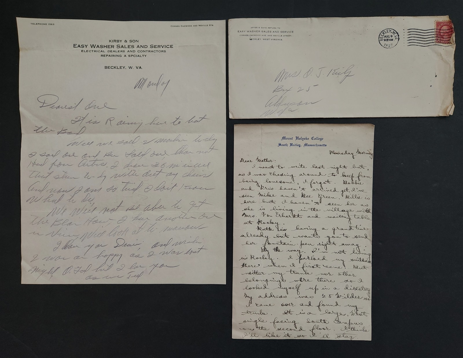 1920s antique LETTER LOT mineola ny FRANCES WHITTY from MOUNT HOLYOKE COLLEGE