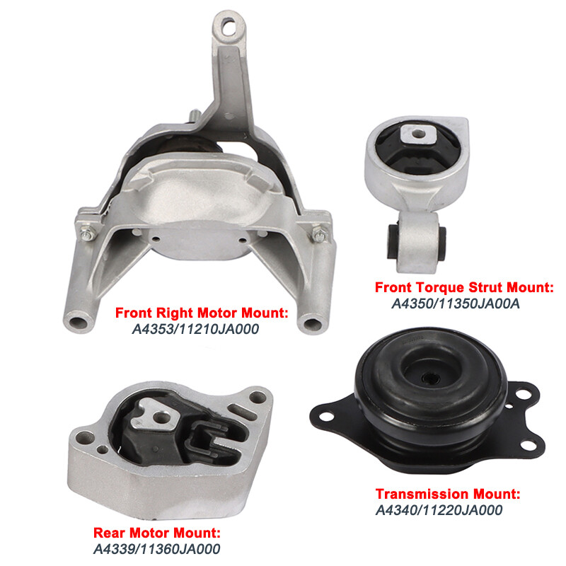 4PCS Engine Motor & Trans Mount Auto Set For 2007-2017 Nissan Altima 2.5L CVT