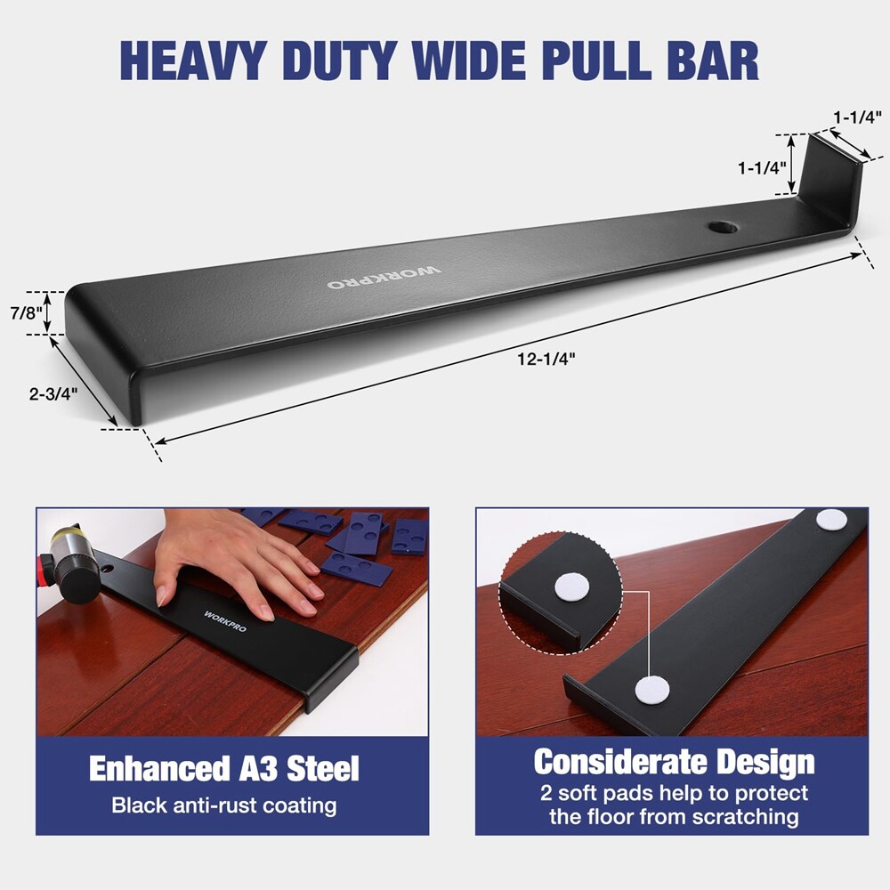 WORKPRO 13" Flooring Cutter/Laminate Flooring Installation Tools Knee Pad Spacer