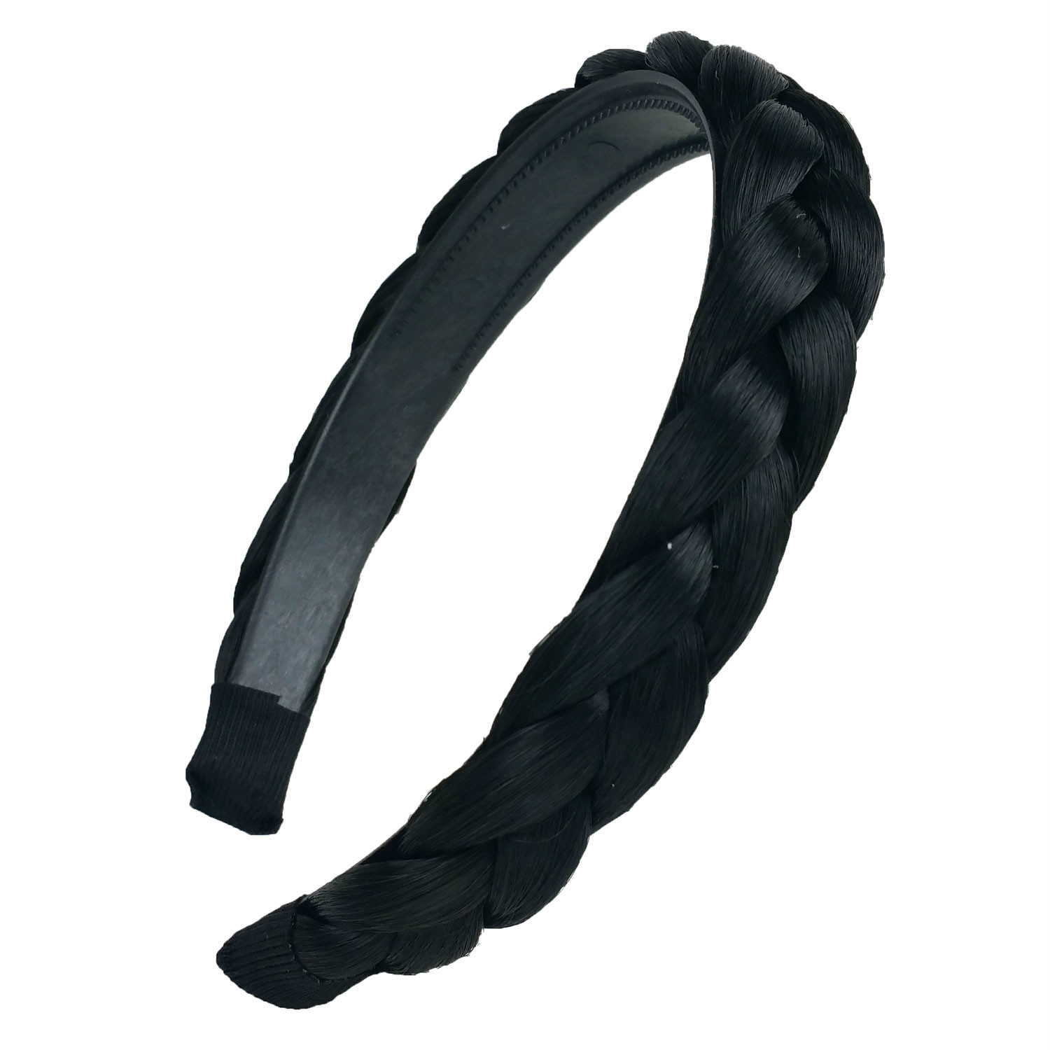 Hair Headband Braided Plaited Headband Synthetic Hairband for Women Girls