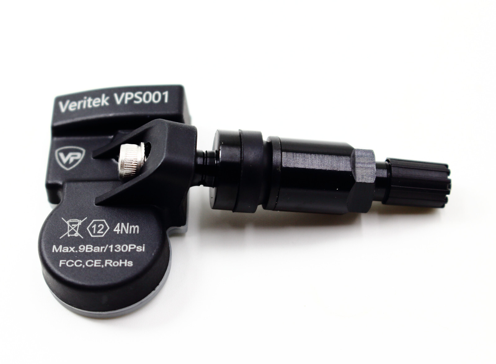 4 TPMS Tire Pressure Sensors Gloss Black Aluminum Valve Stems for Mercedes Benz