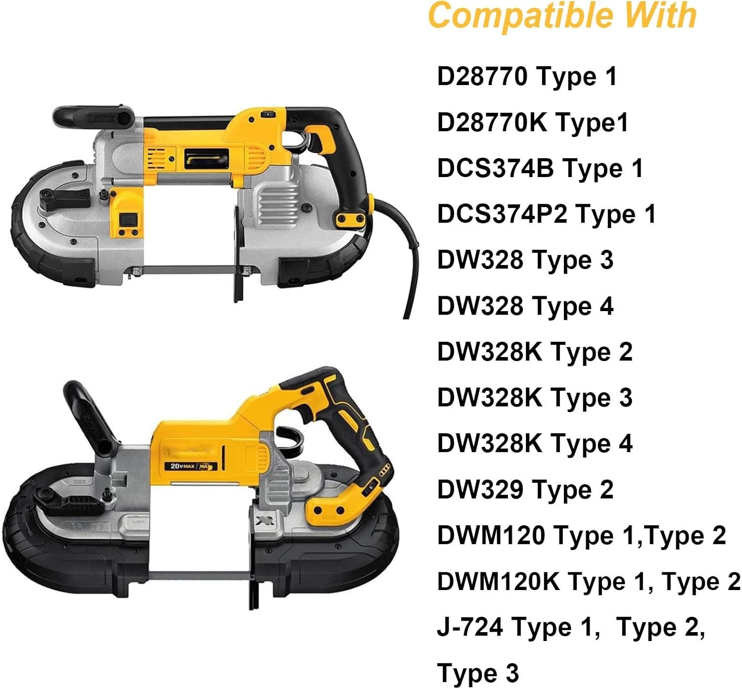 Dewalt 650721-00 Replacement Band Saw Tires DCS374 DWM120 (2 Pack)