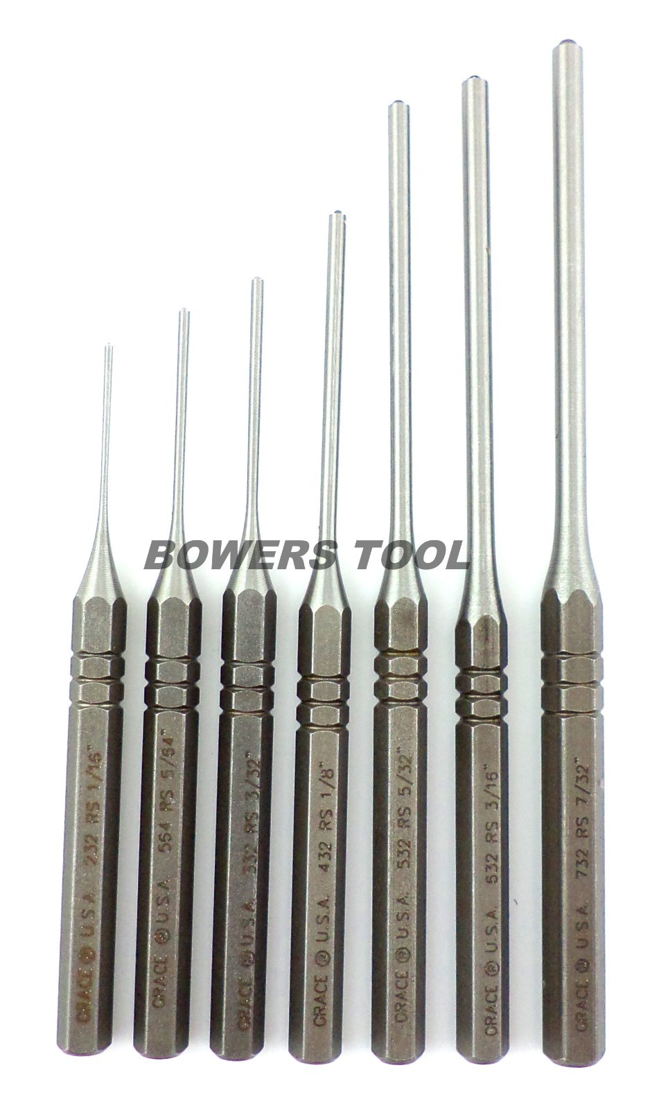 Grace Gunsmith Roll Spring Pin Punch Set 7pc Gun Care Machinist Made in USA