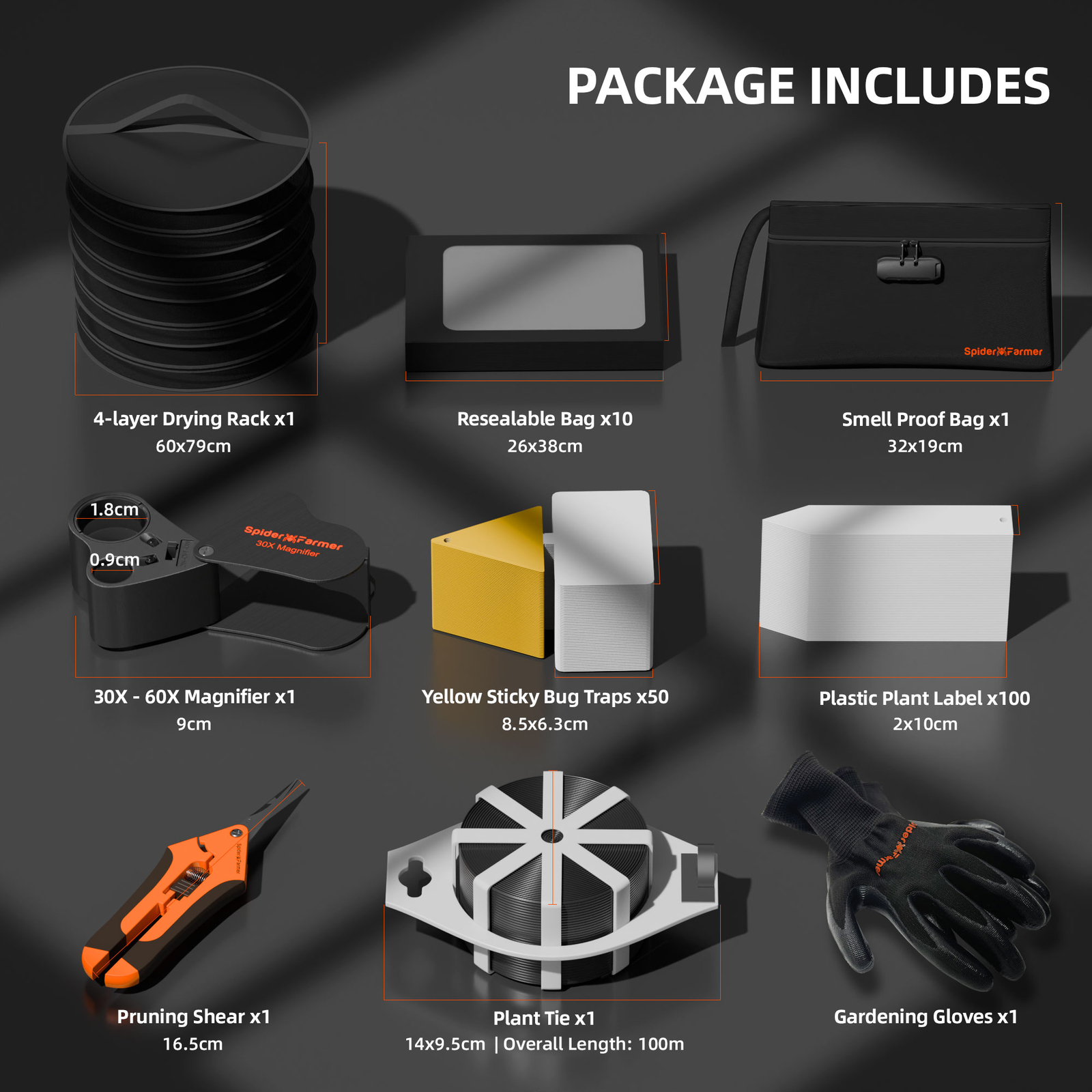 Spider Farmer Bud Leaf Trimmer/Vacuum Seal Jar/Tookit/Trim Tray Harvest Tools