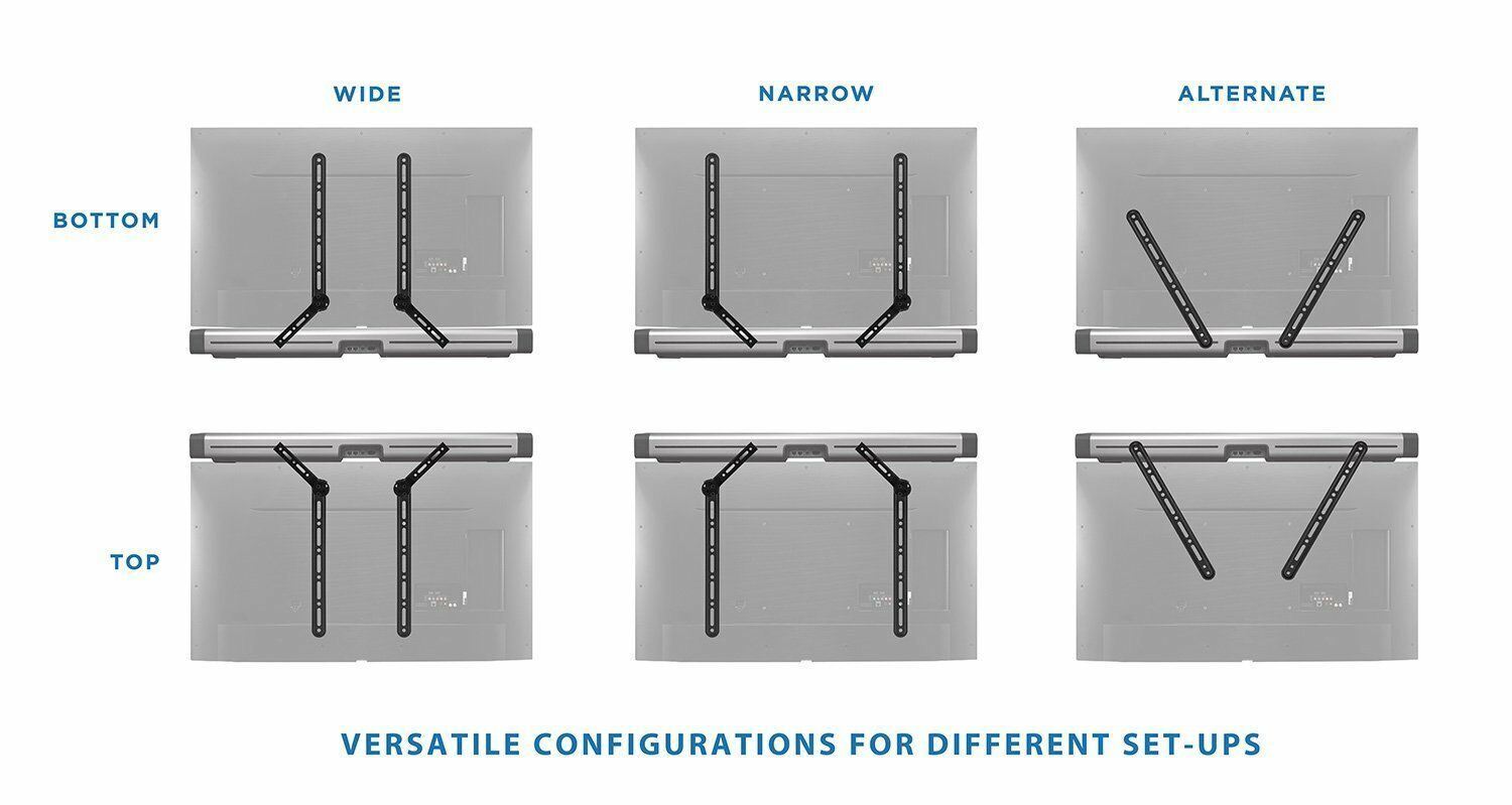 Mount-It! Soundbar Bracket Universal Sound Bar TV Mount for Mounting