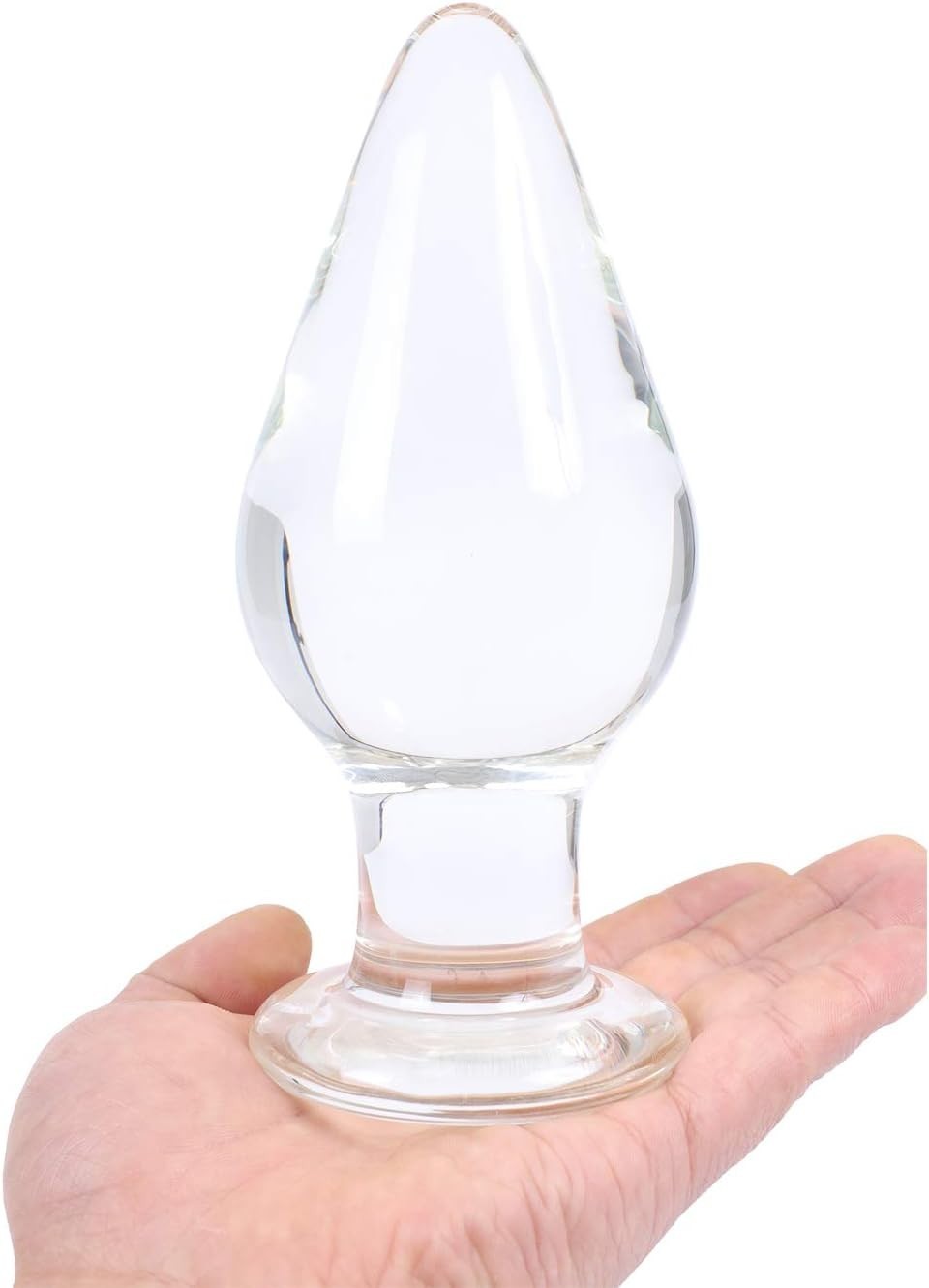 Huge Clear Glass Anal Plug XL Waterproof Borosilicate Training Sex Toy