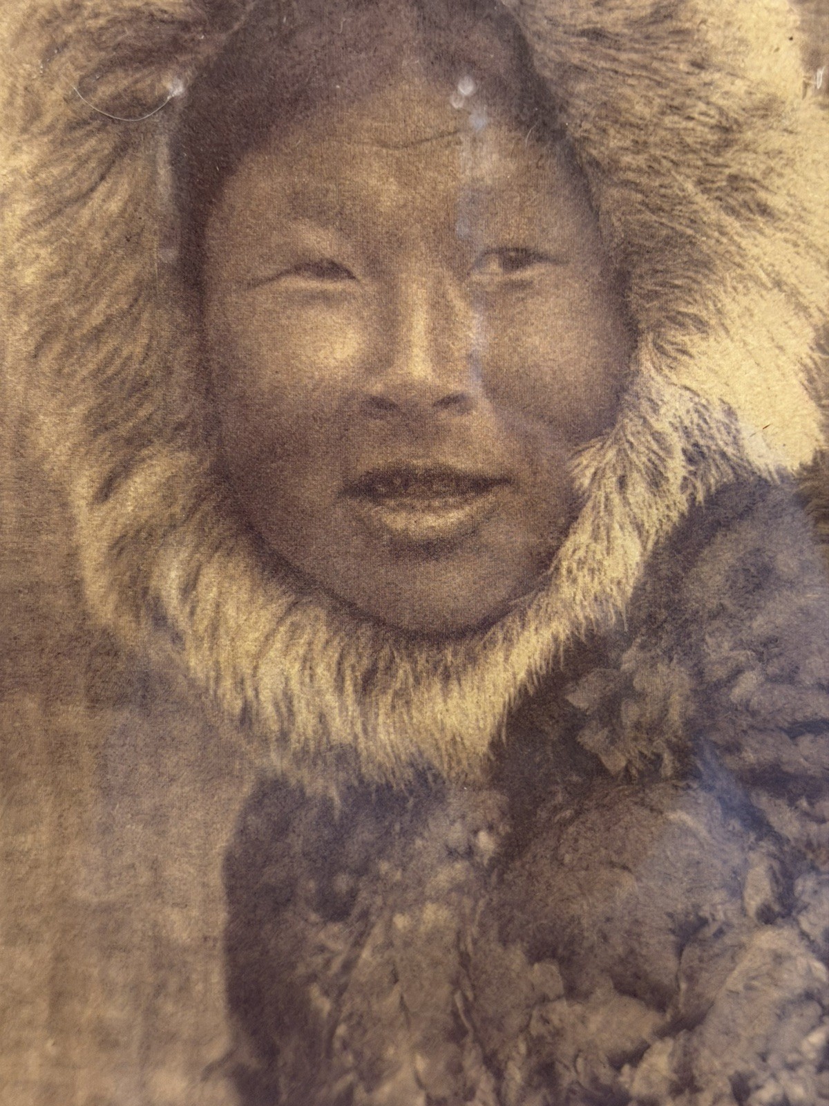 VINTAGE EDWARD CURTIS PHOTO / WOMAN & CHILD NUNIVAK/ ALASKA INUIT, ESKIMO