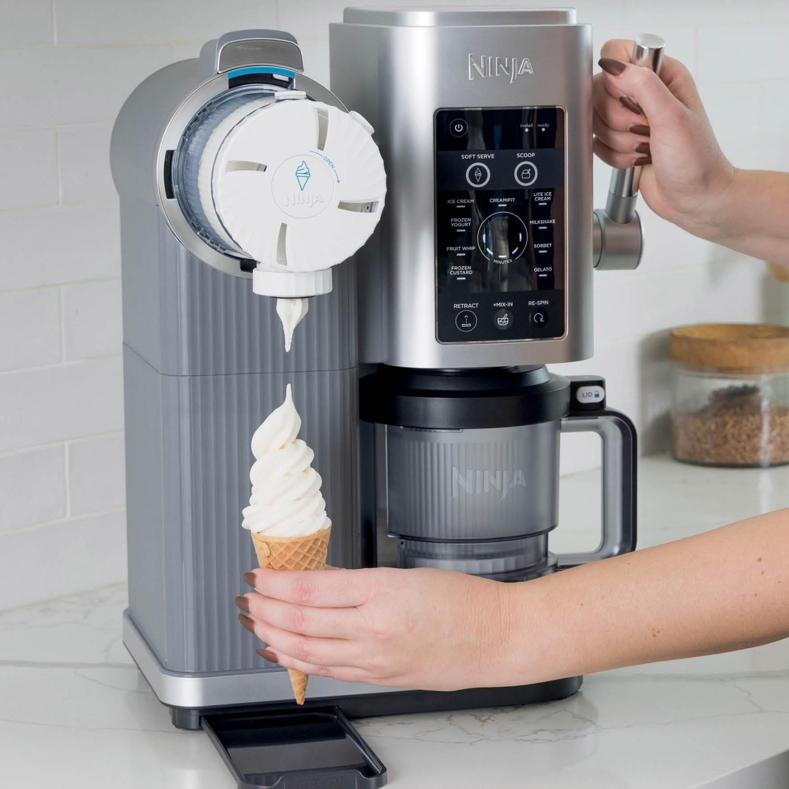 Ninja Swirl by CREAMi Soft Serve and Ice Cream Maker, 13 One-Touch Programs