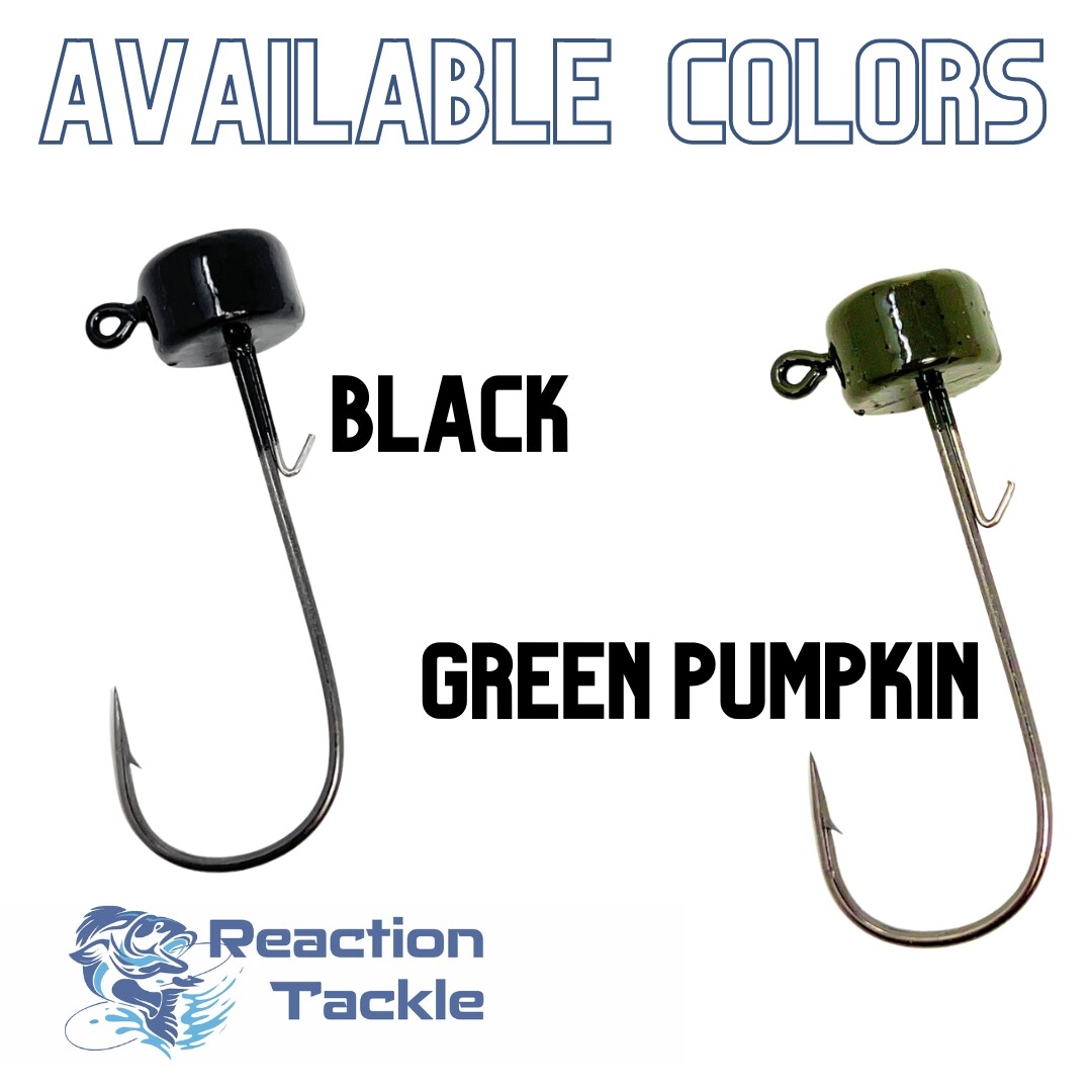 Reaction Tackle Lead Mushroom Head Ned Rig Shroom Jig Heads (25-Pack)