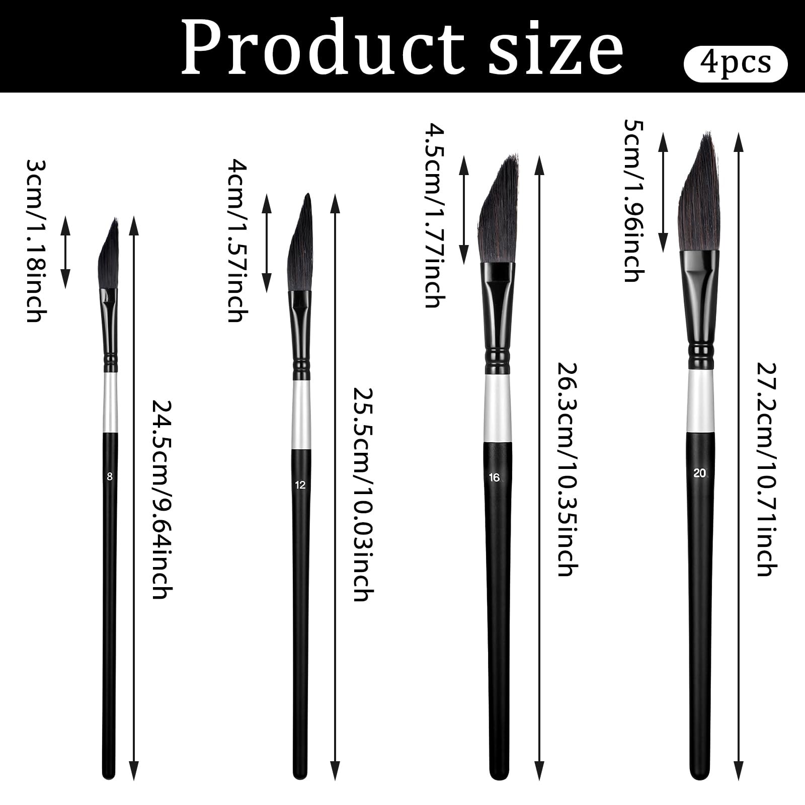 Professional Pinstriping Brush, 4PCS High Performance Striping Brushes Long L...