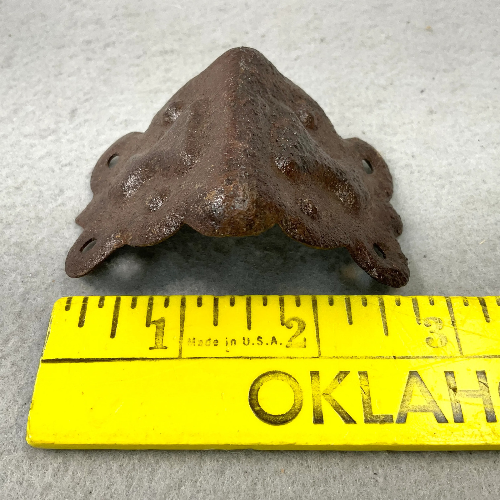 Vintage Cast Iron Corner Braces Protectors Hardware Furniture Trunk Lot of 8