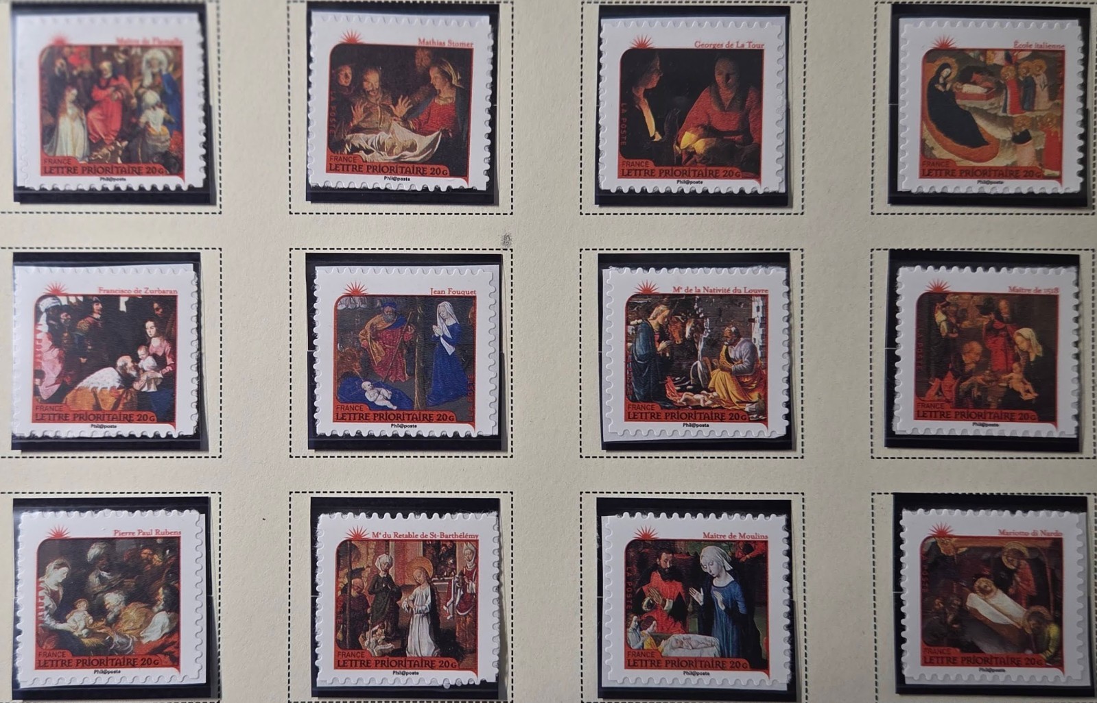7393 - FRANCE - SCOTT# 4113 - 4124 - CHRISTMAS - MNH - PRICED BELOW FACE VALUE
