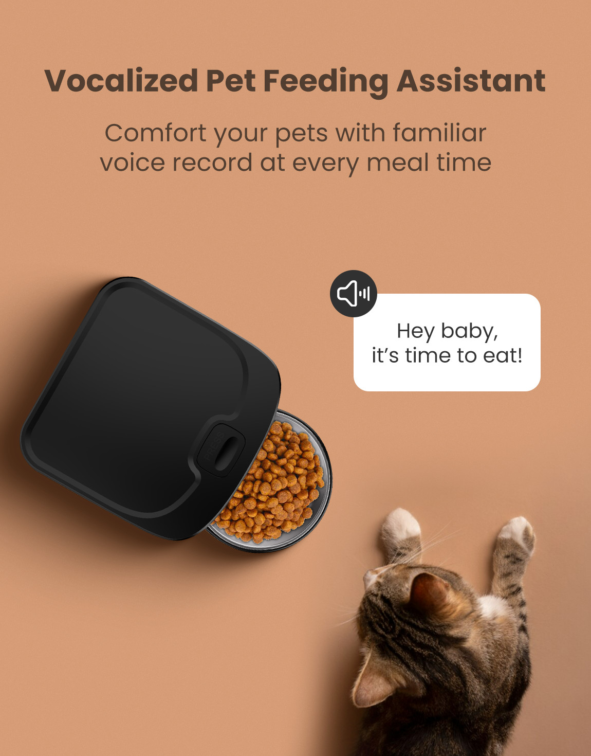 Automatic Cat Feeder Timed Cat Feeder with APP Control Dog Food Dispenser