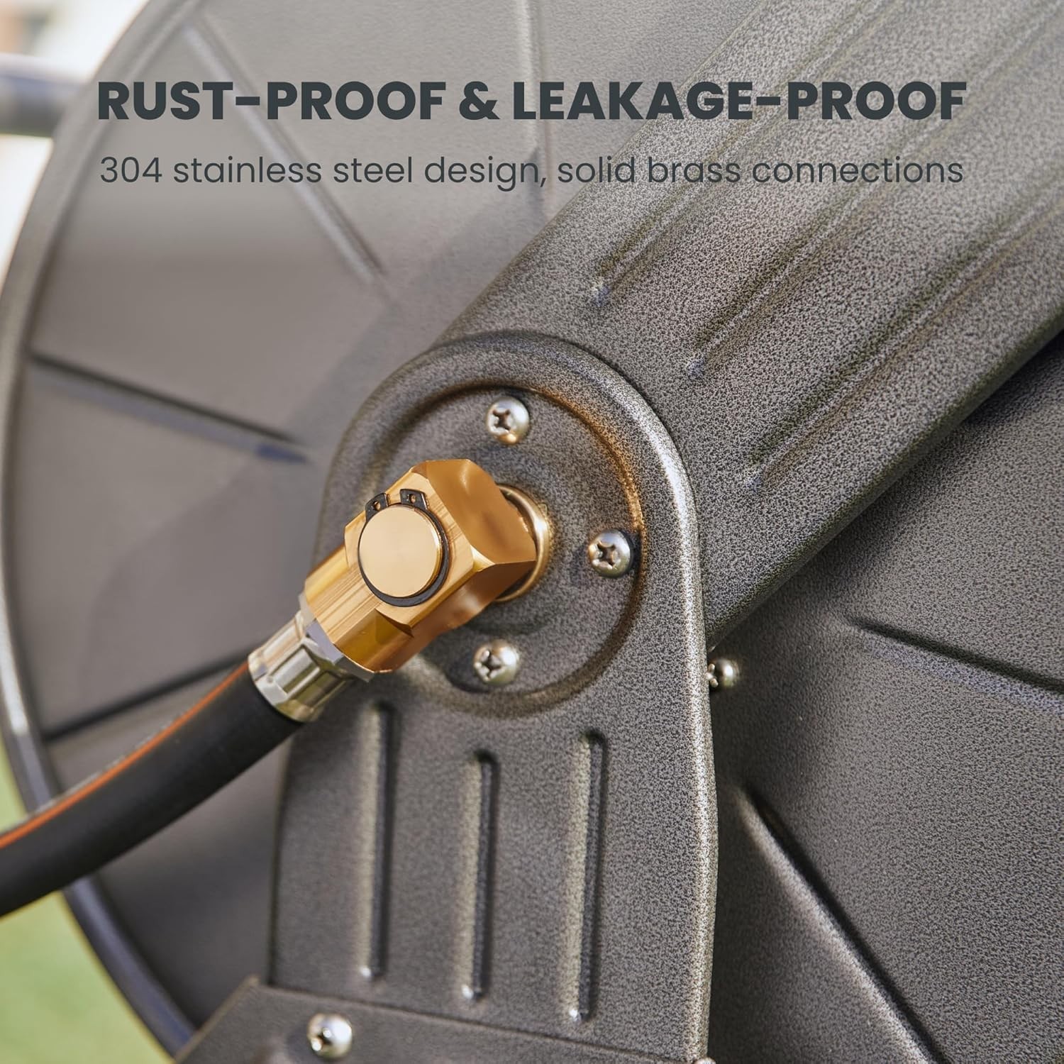 Giraffe Tools Heavy Duty Garden Hose Reel Cart, Water Hose Reel Cart with Wheels