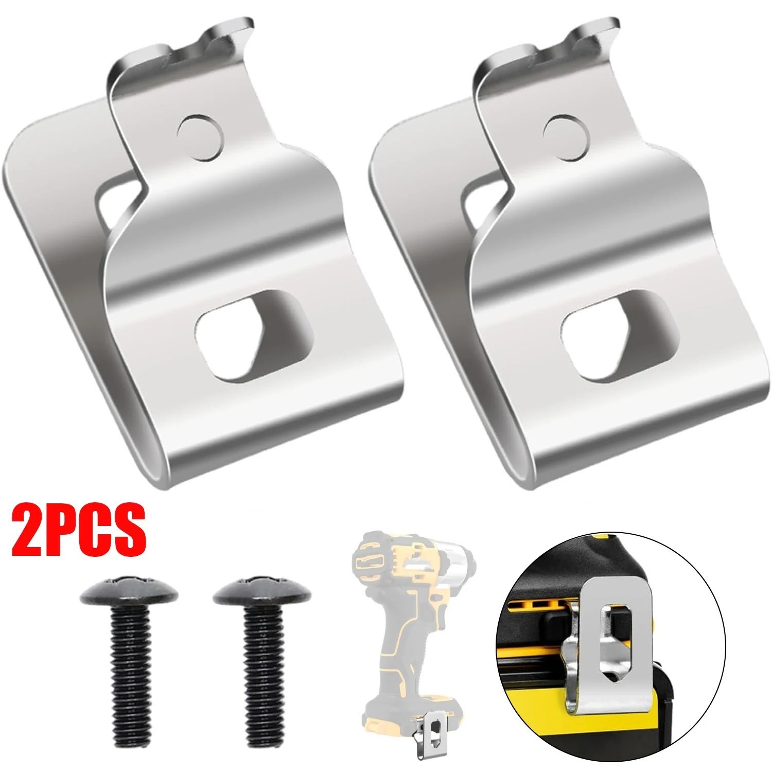 2 Pc Electric Drill Belt Clip Hooks – For DeWalt 20V Drill Driver Accessories