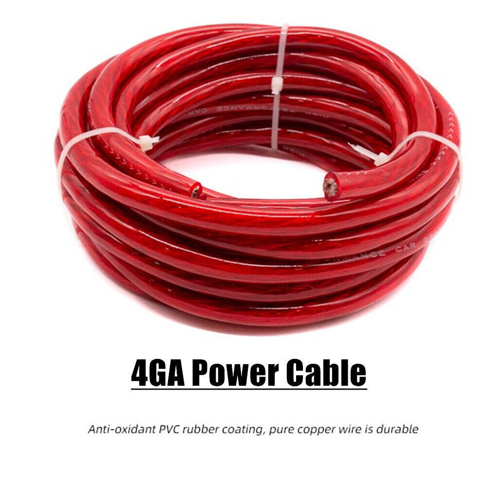 4 Gauge Car Audio Cable Kit Amplifier Install Amp RCA Subwoofer Sub Wiring 2300W