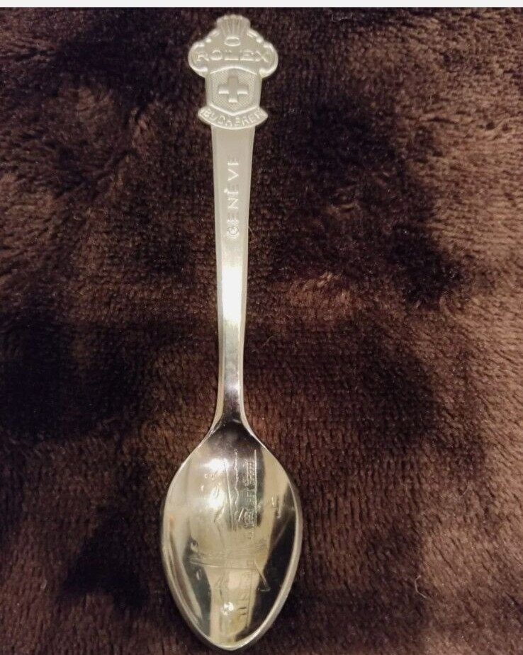 Rare Basel Rolex Bucherer Watches B100 12 Vintage Souvenir Spoon Collectible