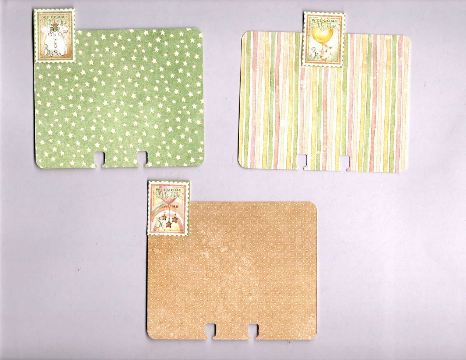 Graphic45 LITTLE ONE #2 (6pk) MEMORYDEX/ROLODEX CARDS Double-Sided HANDMADE