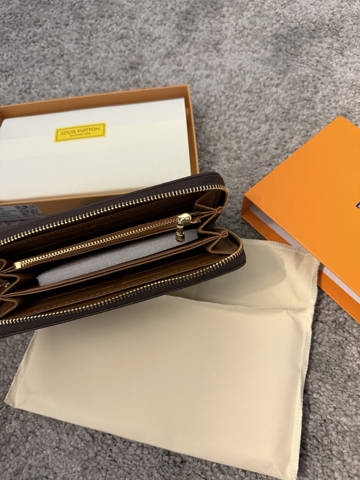 Louis Vuitton Monogram Zippy Zip Wallet Brown Long Wallet