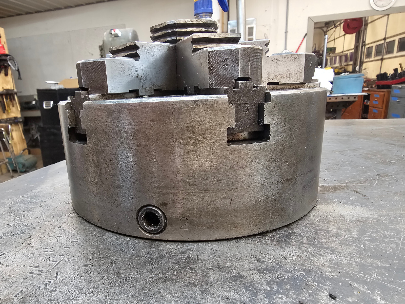 Pratt Burnerd Atlas Easy Set 8" 6-Jaw Lathe Chuck EZ86 2-Piece Jaws Flat Back