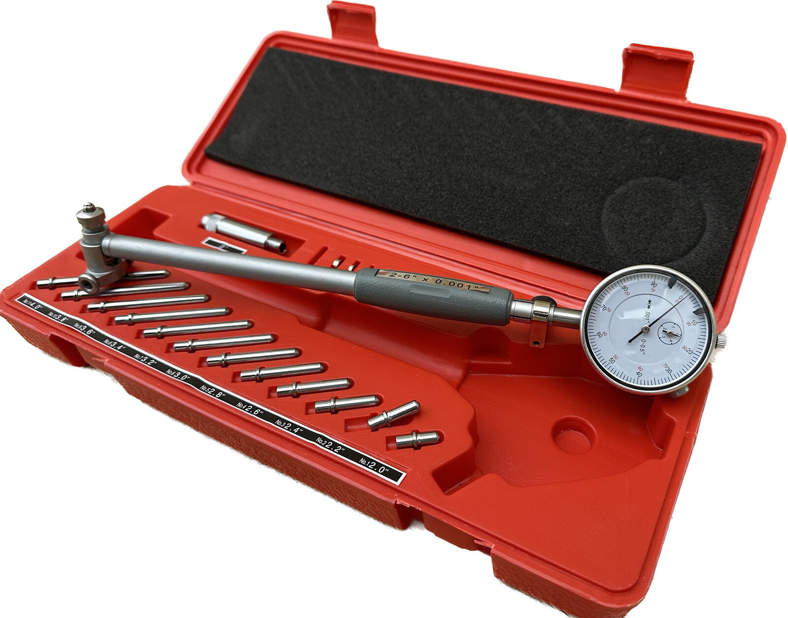 Dial Bore Gauge 0.001" Deep Engine Hole Cylinder Measurement Gage Indicator 2-6"