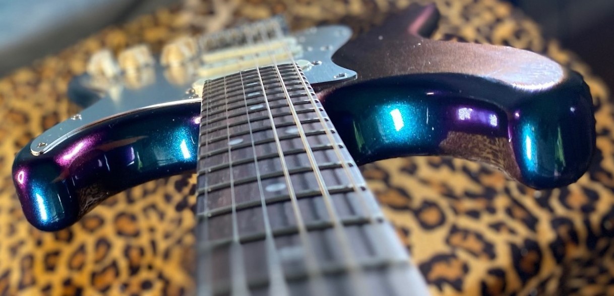 Stunning Chameleon Blue/Teal/Purple Fender Stratocaster HSH Alder Replacemt Body