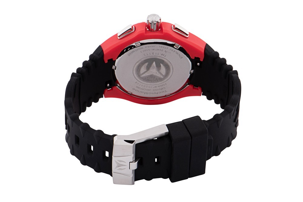 TechnoMarine TM-115113 Men's Cruise JellyFish Red Bezel & Cover Black Strap 46mm