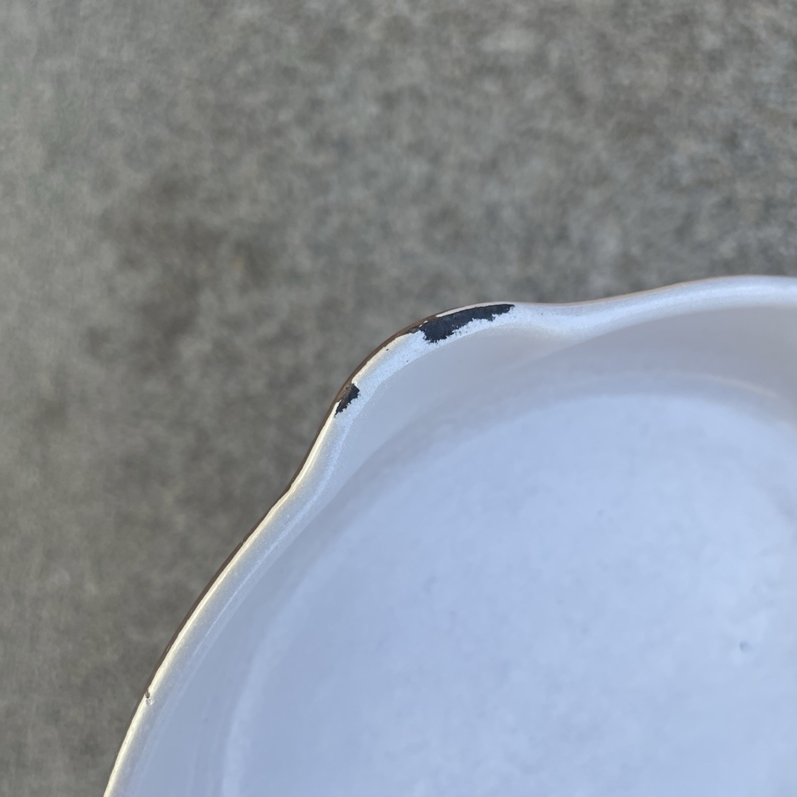 Vintage #16 Le Creuset 6.5" Spouted Skillet Frying Pan Brown Enamel Cast Iron