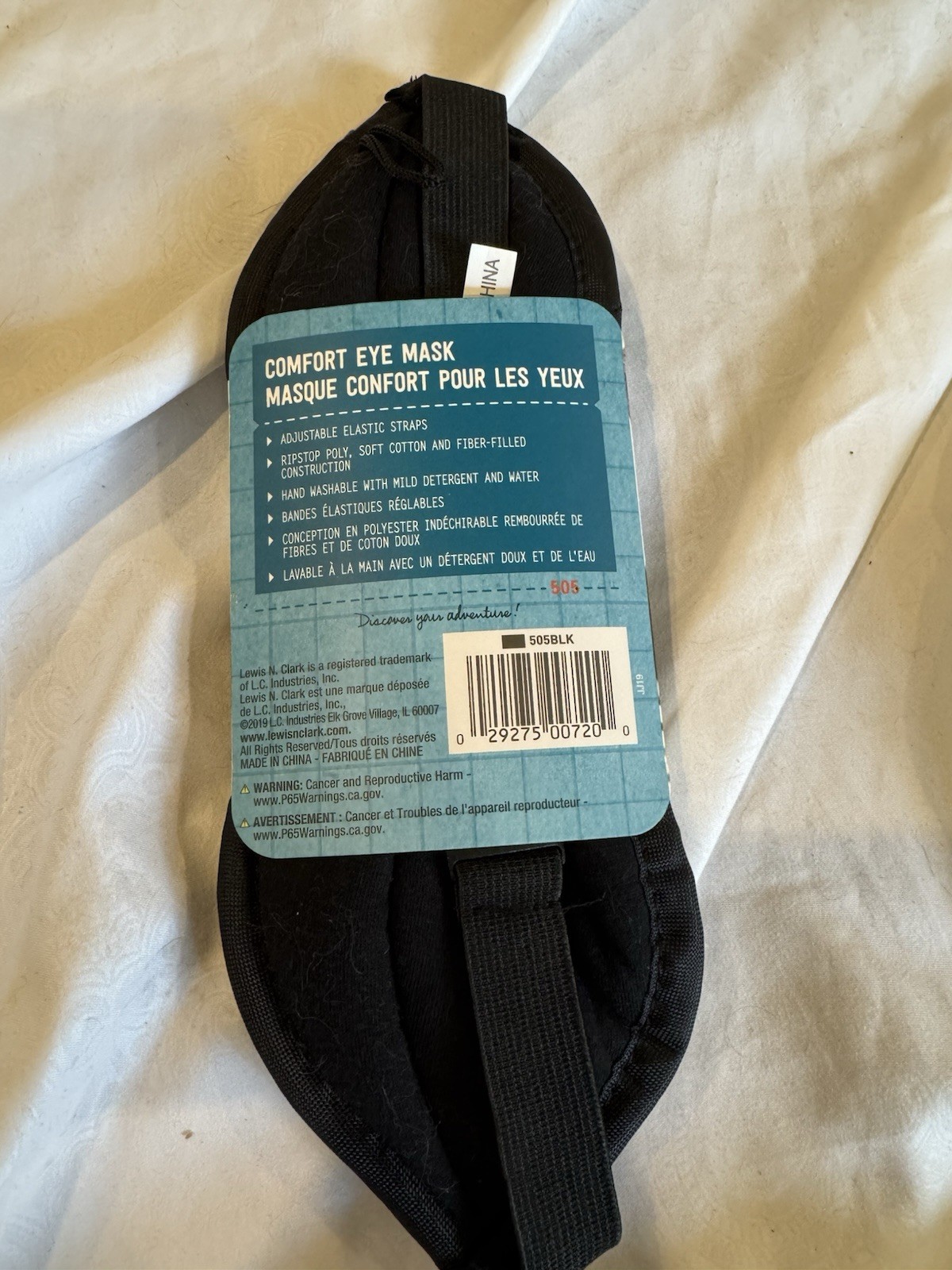 Lewis N. Clark Comfort Eye Mask to Block Light for Travel, Airplane, etc.