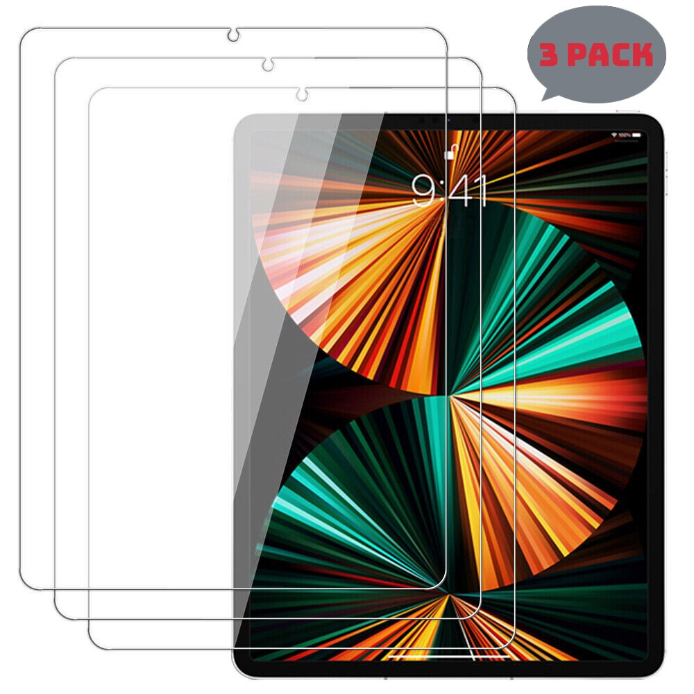 [3-Pack] Tempered Glass Screen Protector For iPad Air Pro Mini 6 9.7/10.2/11/13