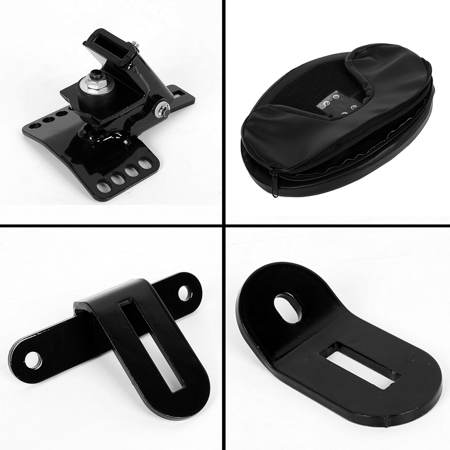 Adjustable Driver Backrest For Harley Road King 97-24 One-Piece Slotted Seats