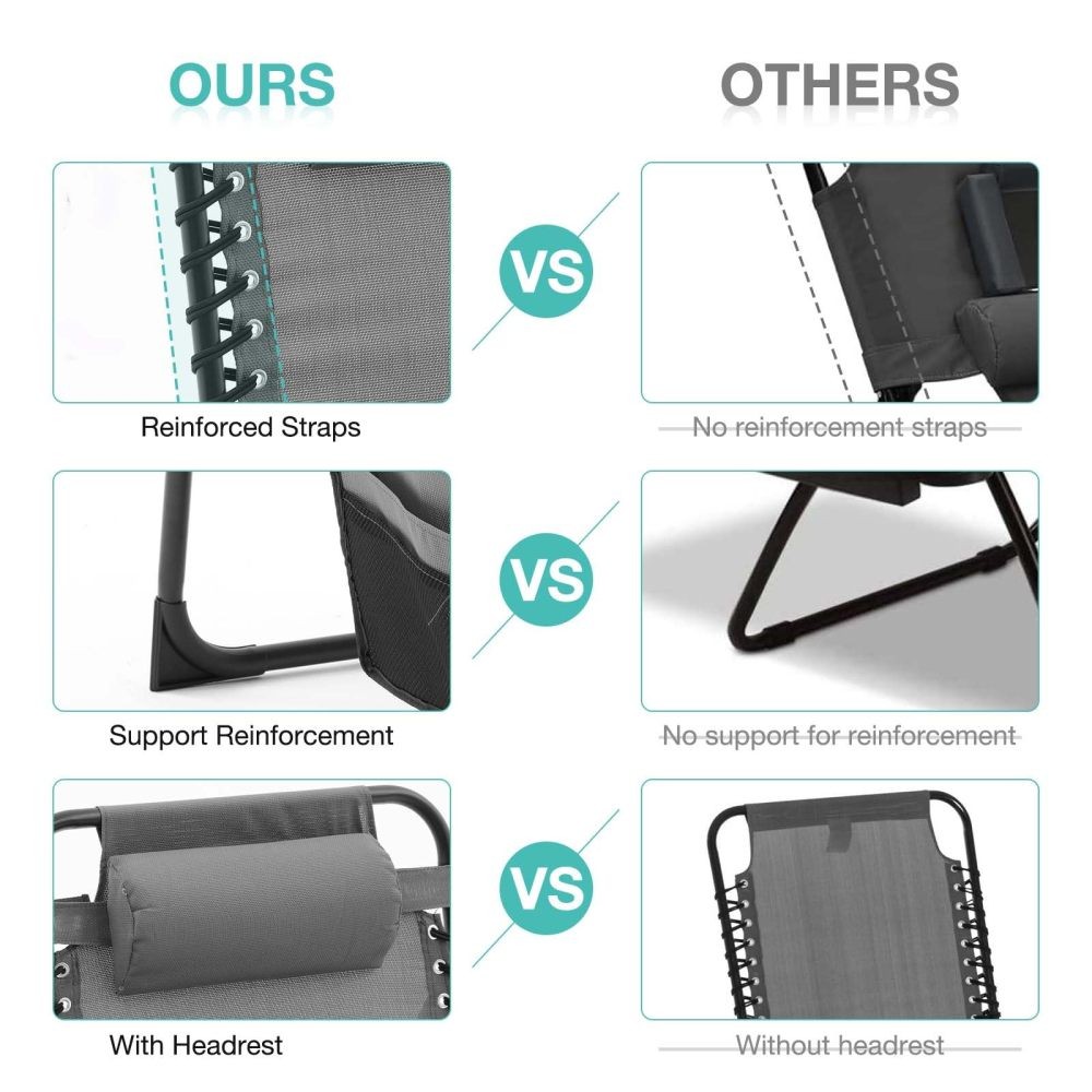 1 Set Folding Chaise Lounge Pool Chair Patio Sun Tanning Chair Outdoor