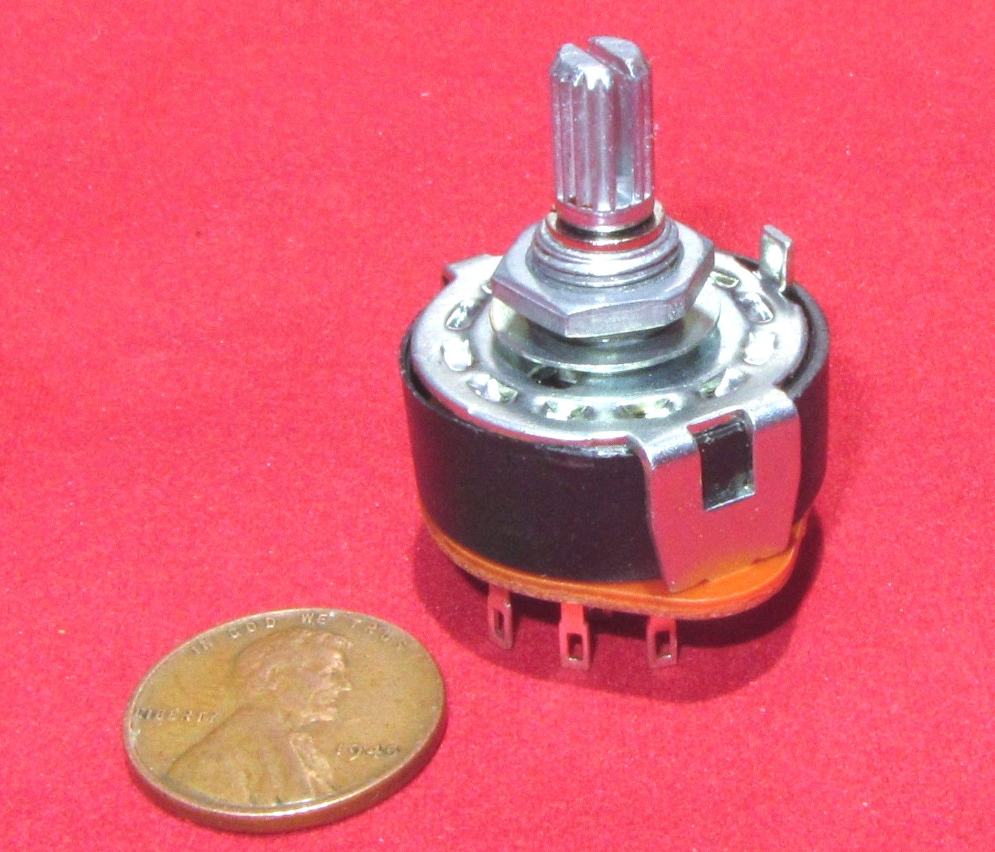 Alpha 2 Pole 4 Position Rotary Switch 300mA 125VAC Shorting Double Quad DP4T AB