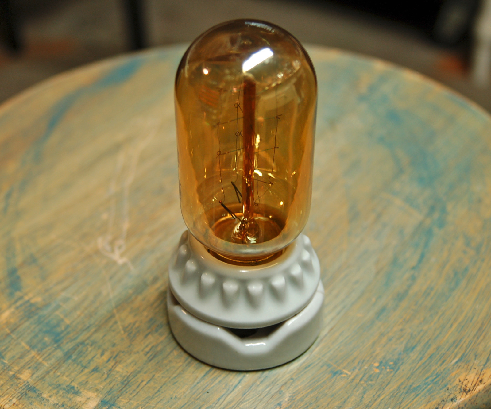 Flush Mount Lamp Holder - Two Piece Porcelain Sign Socket Vintage Marquee Lights