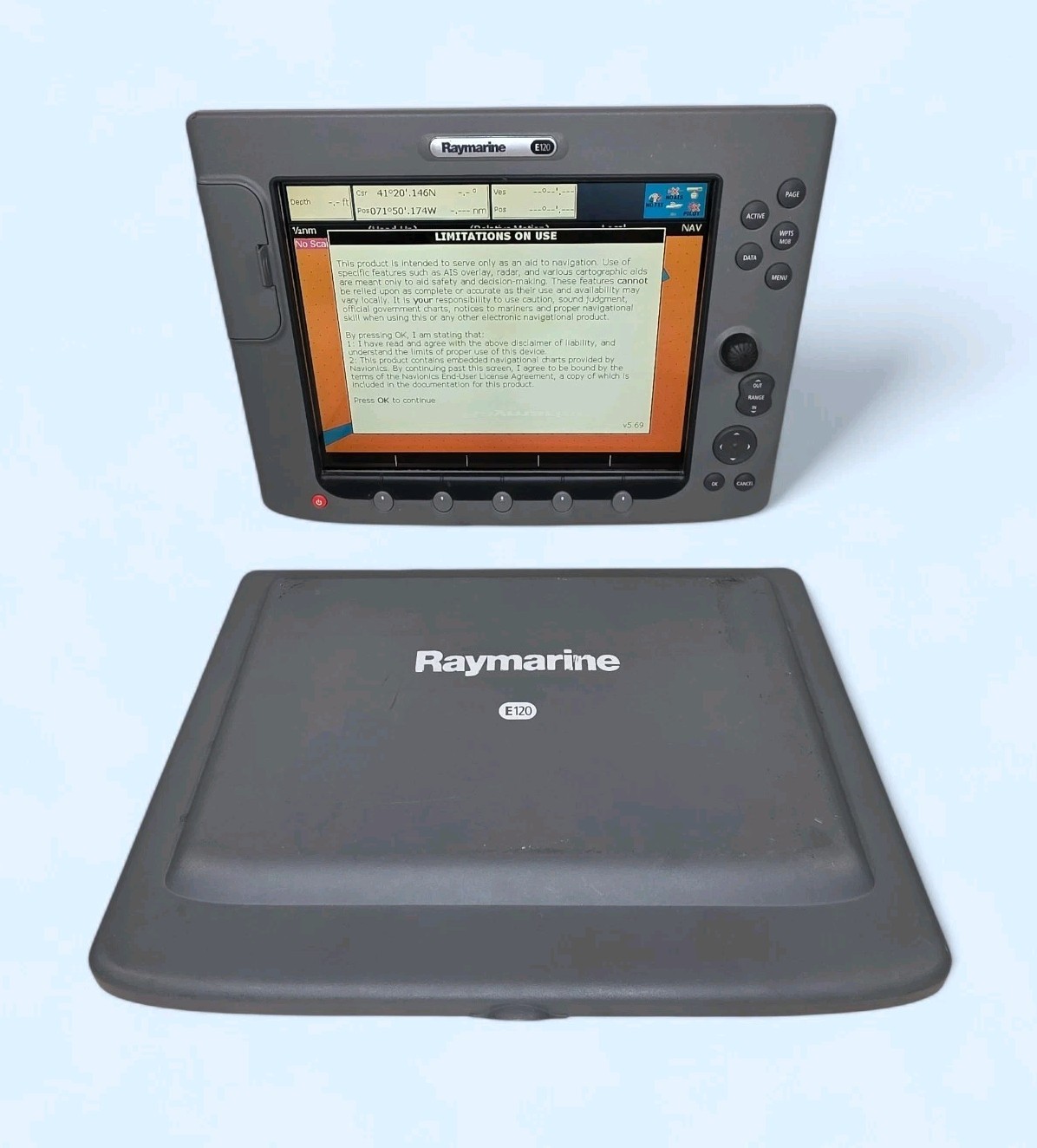 Raymarine E120 Classic Chartplotter & MFD Display, AS-IS (READ DESCRIPTION)!!!