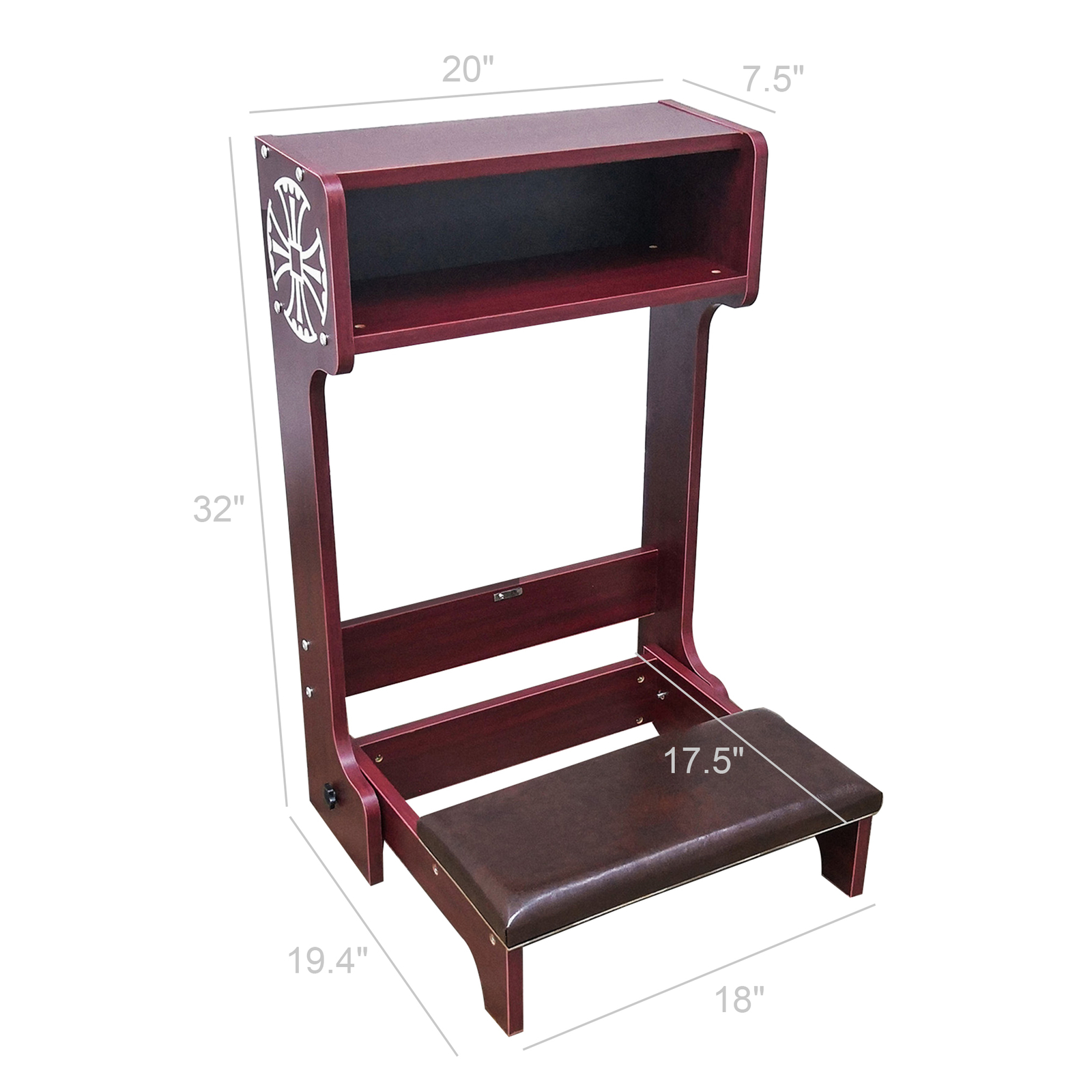 32X20X20" Prayer Bench, Padded kneeler Easy Fold-away Prayer Table Chair