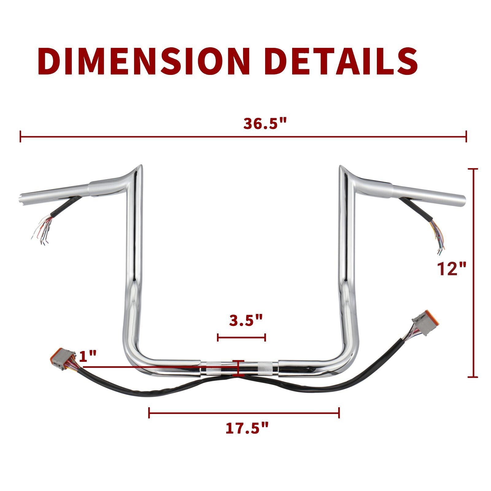 Prewired 12" Electra Glide Handlebar for 1996-2006 Street Glide Ultra Classic