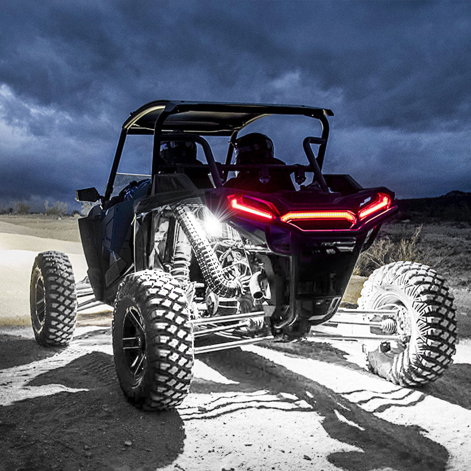 12 PCS Pure White LED Rock Lights, Waterproof Underglow Underbody Lighting Kit