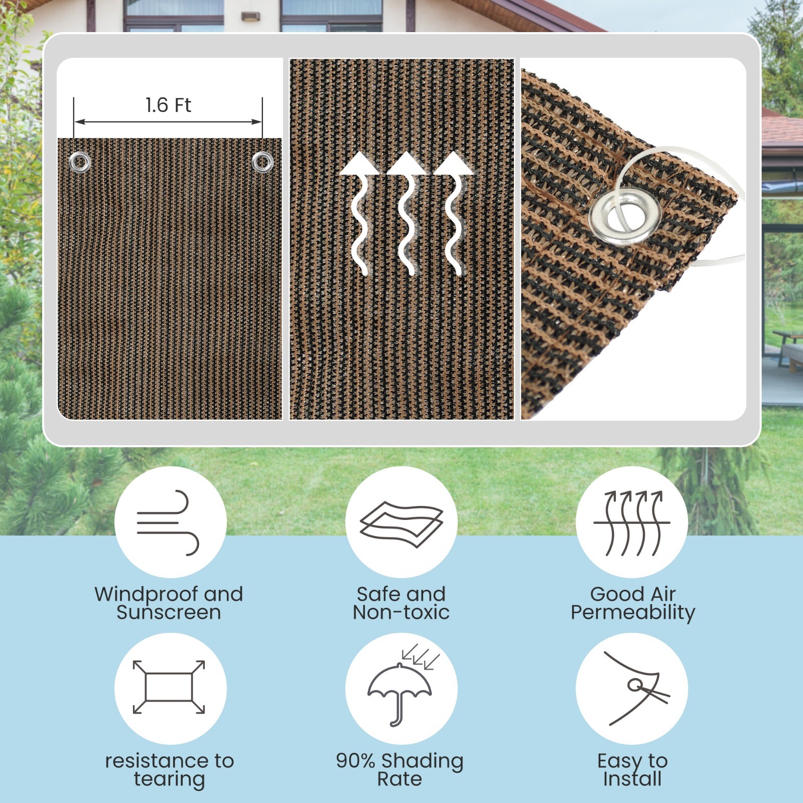 UV Resistant Shade Cloth Mesh Tarp for Plants Garden Greenhouse