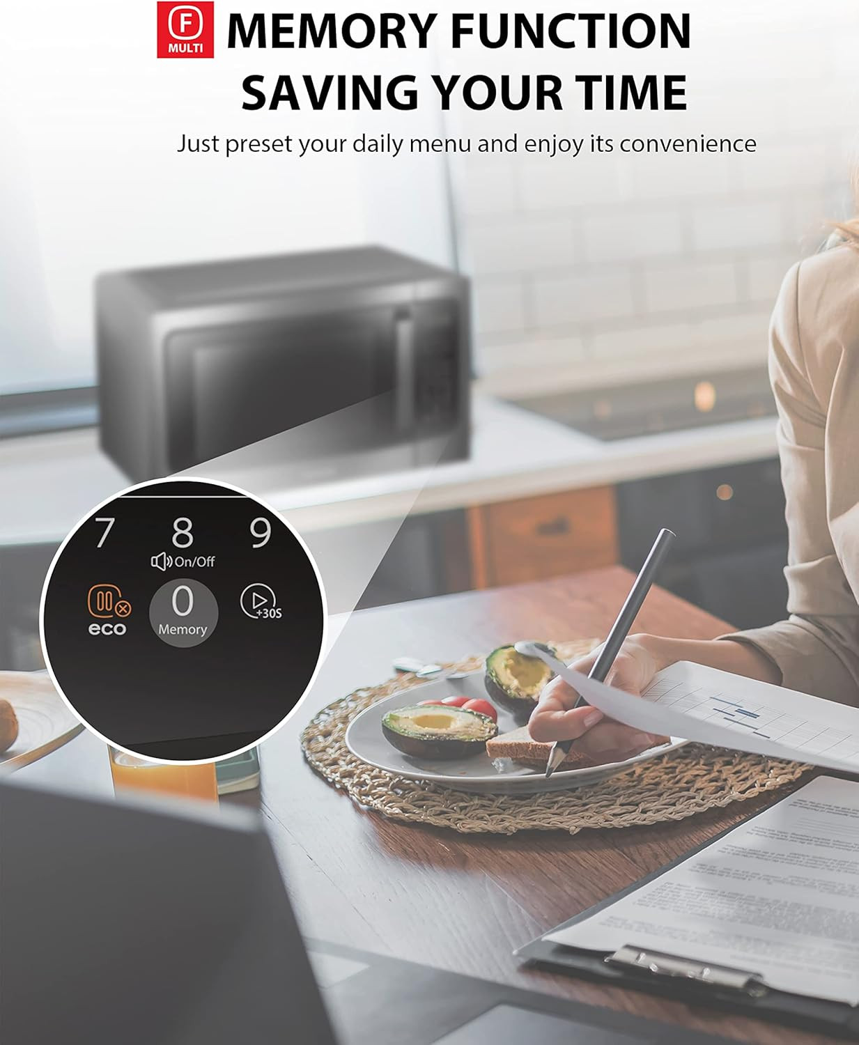 TOSHIBA 1.6 Cu. Ft. 1200W Microwave | Smart Sensor & Position Memory