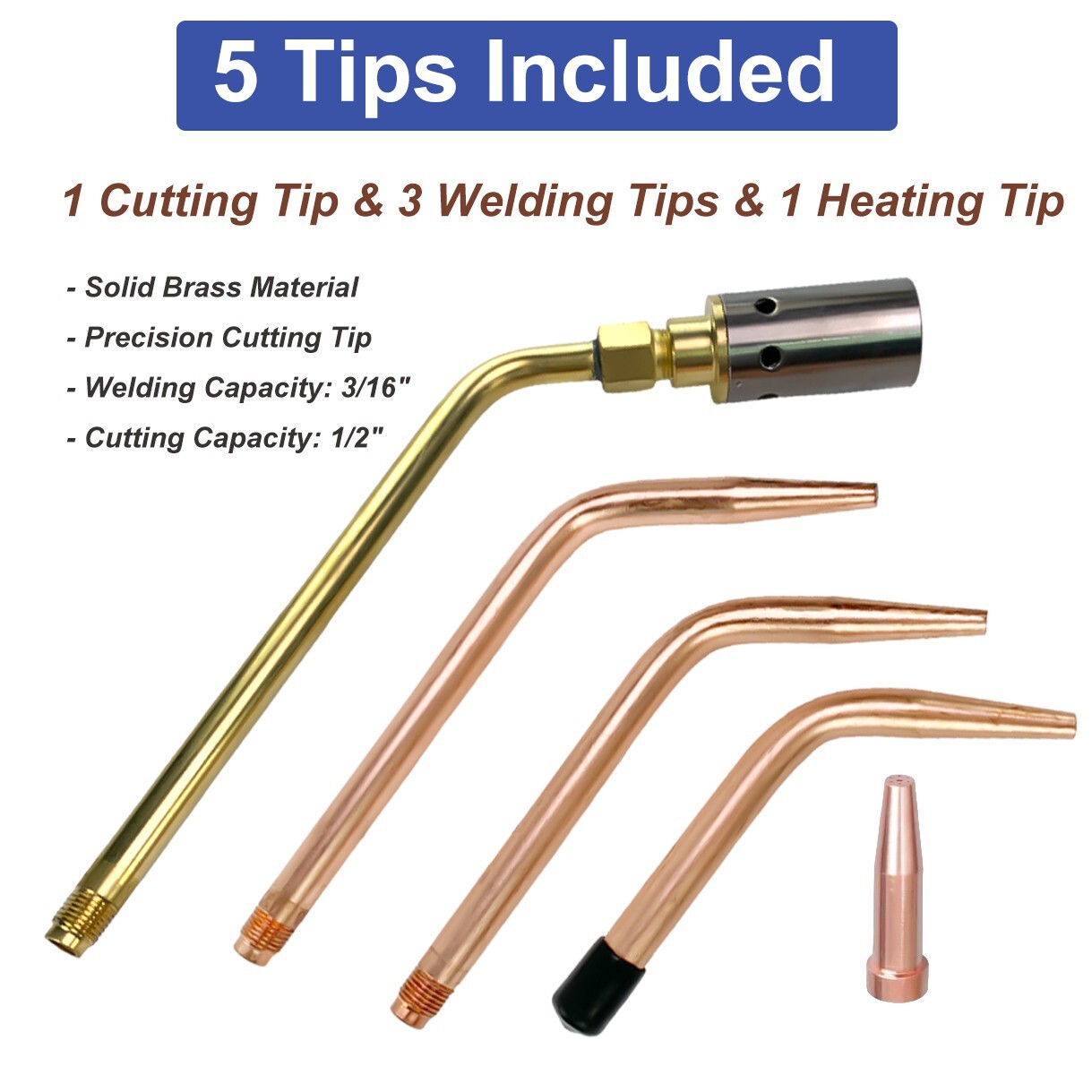 Oxygen Acetylene Gas Cutting Torch Regulator Welding Kit w/15' Hose Glasses Case