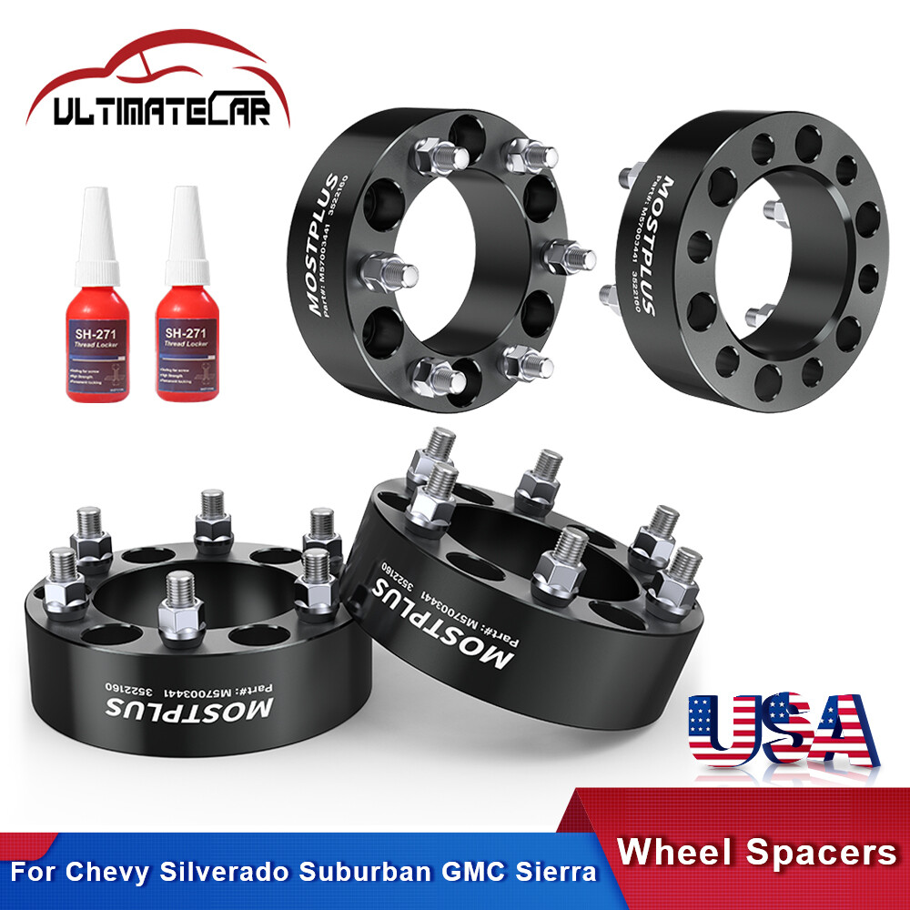 4Pcs 2 inch 6 Lug 6x5.5 Wheel Spacers Adapter For Chevy Silverado Suburban GMC