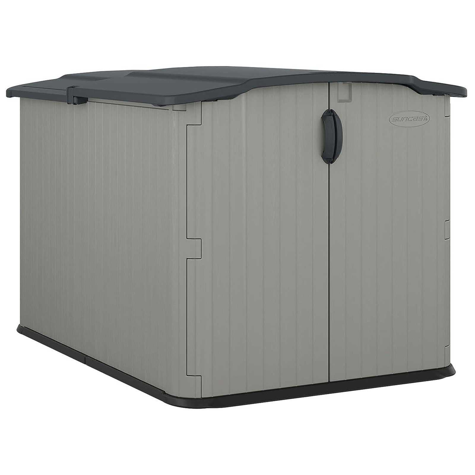 Suncast Glidetop 98 Cu Ft Outdoor Horizontal Shed Gray Storage