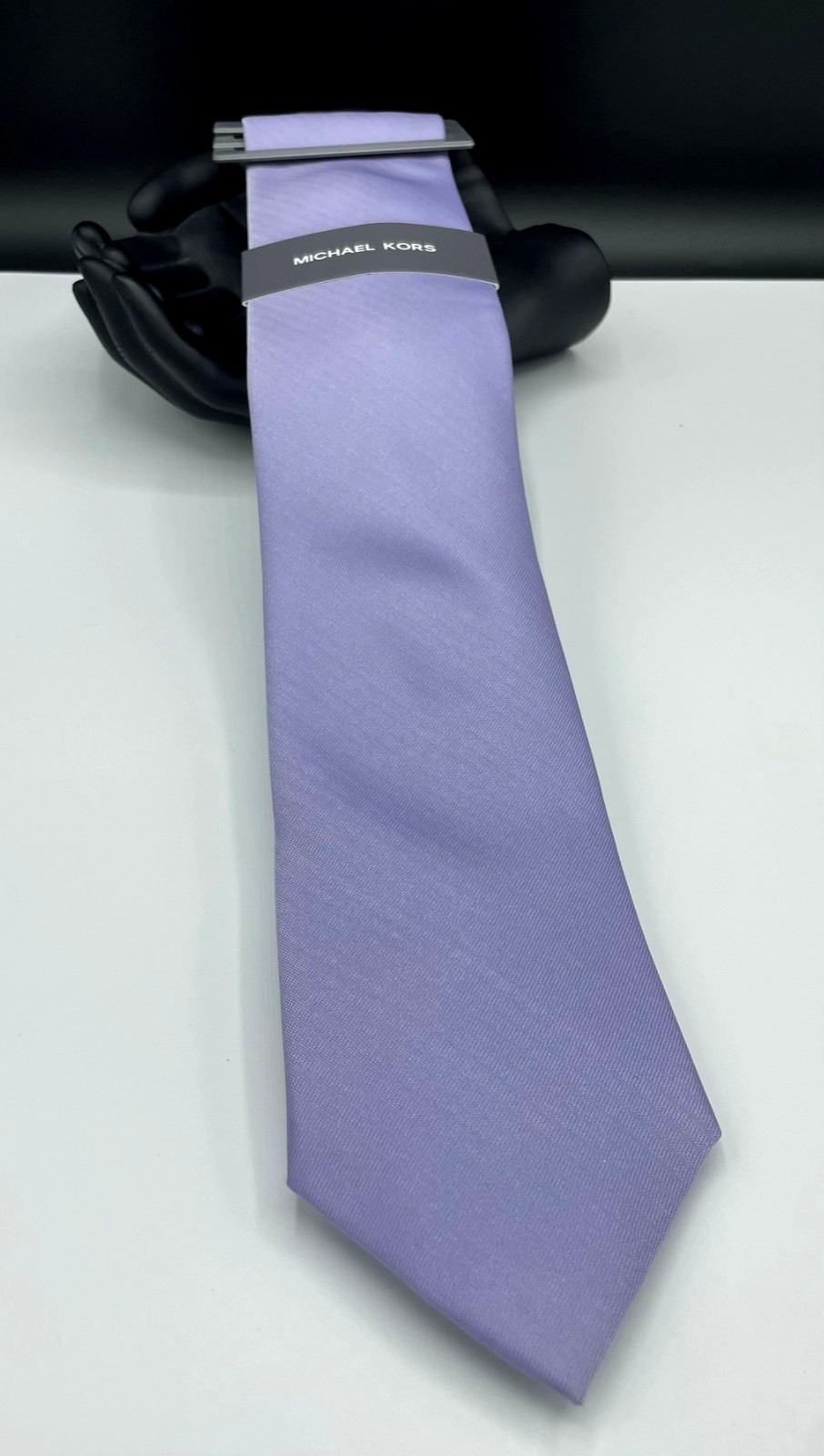 MICHAEL KORS Men's 100% Polyester Tie ~ Lilac ~ Solid ~ NEW MSRP: $69.50