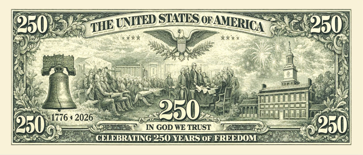 25 Pack Donald Trump USA 250th Anniversary Dollar Bill Collectible Freedom Money