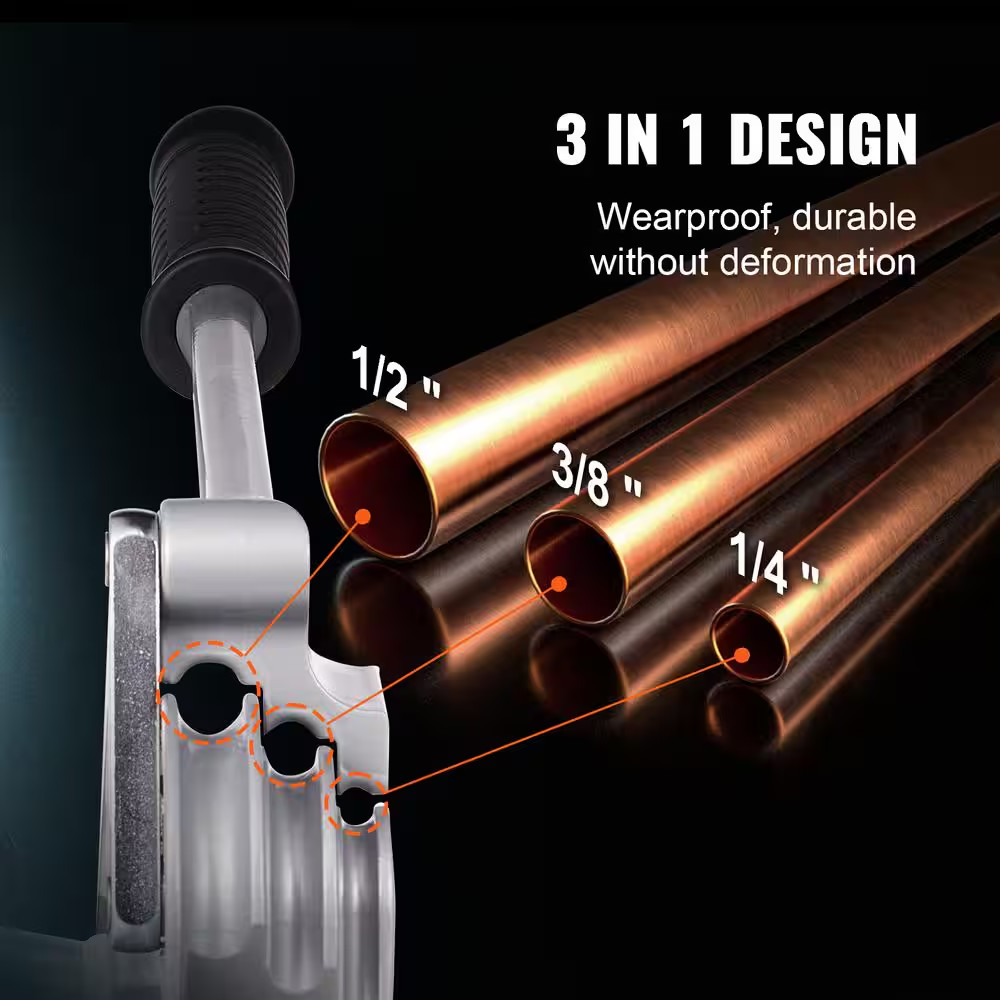 Pipe Tube Bender, 1/4 In., 3/8 In., 1/2 In. O.D., 3 in 1-Manual Level Tube Bende