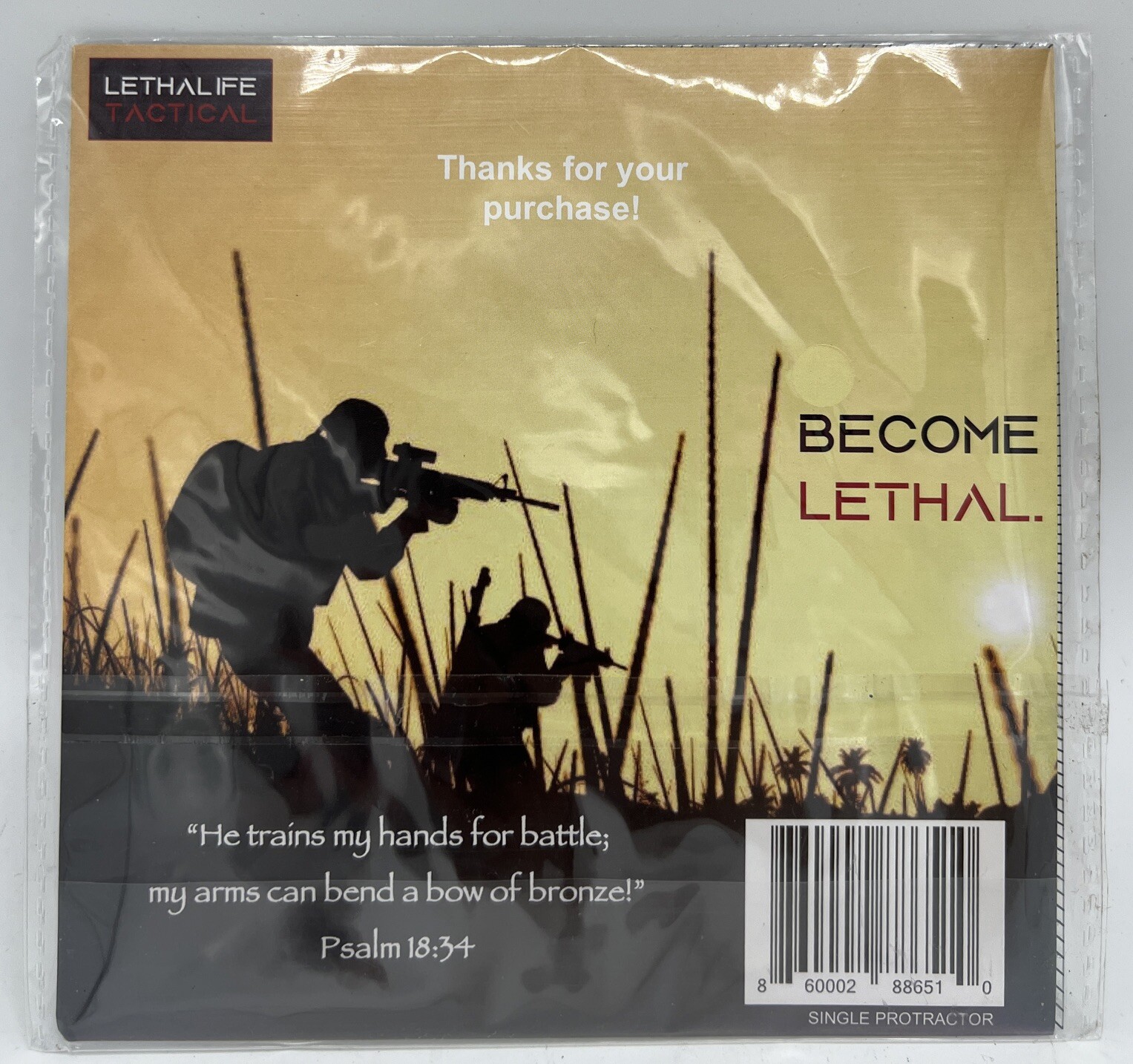 Military Protractor - Perfectly cut for Land Nav Lethalife Tactical