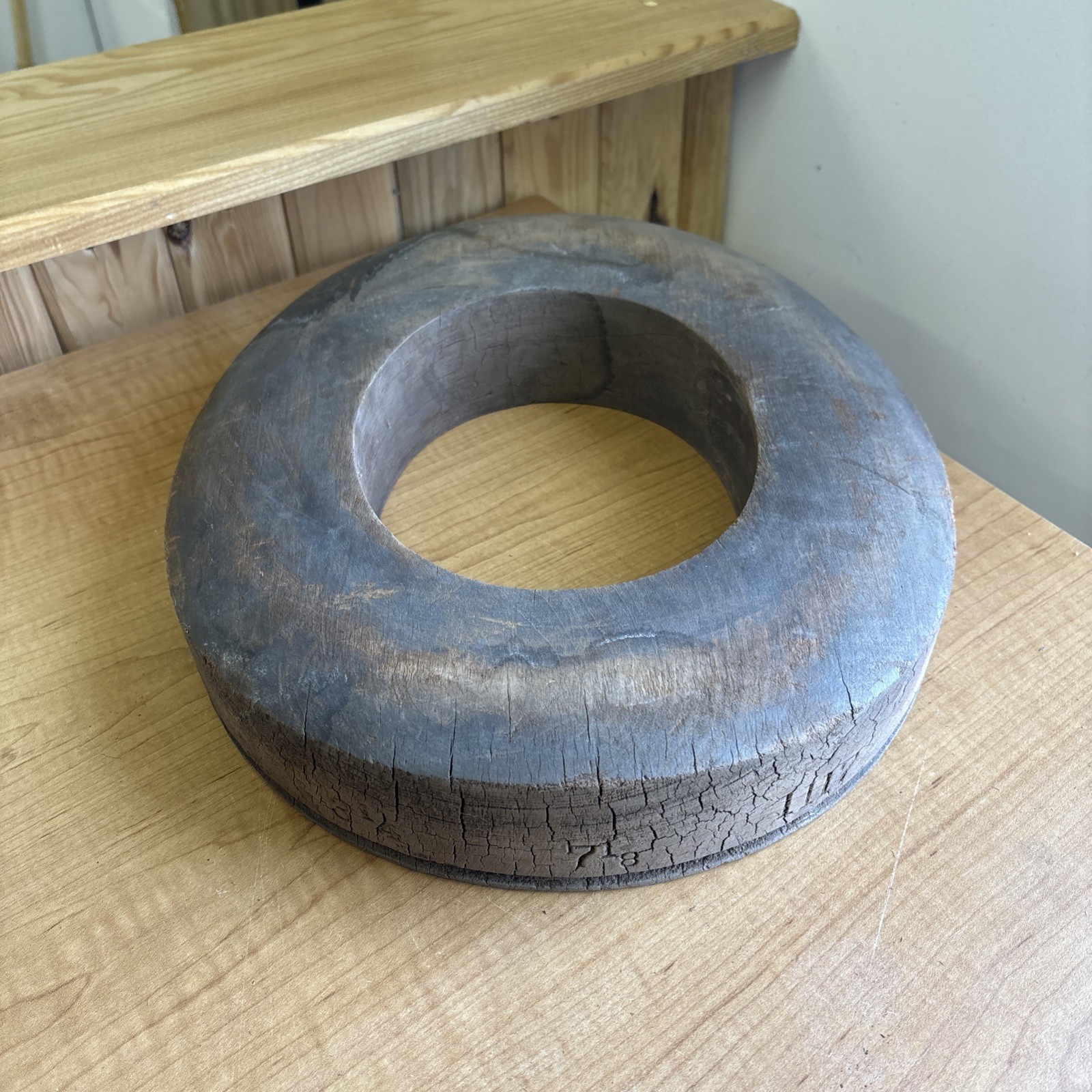 Antique Wooden Block Hat Brim Mold Millinery Form 7 1/8 🔥🔥🔥