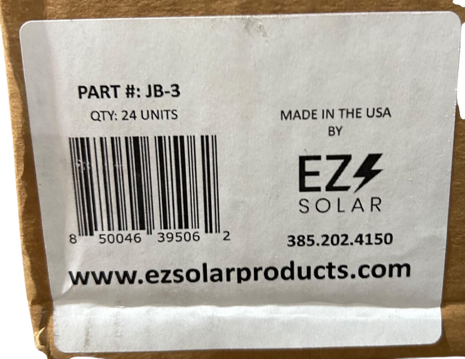 EZ Solar, JB‑3, Universal Rail/Panel‑Mount, PV Junction Box, (NEMA 3R)