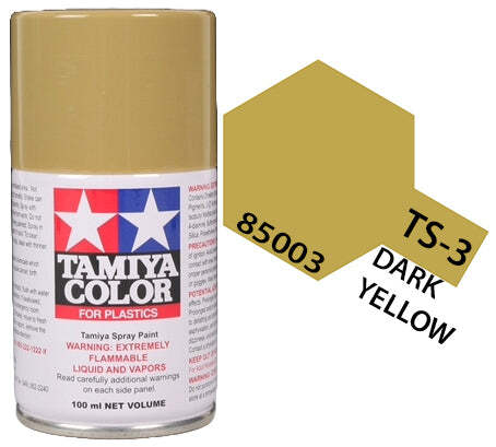Tamiya 85003 TS-3 Dark Yellow Lacquer Spray Paint 100ml TAM85003 - US